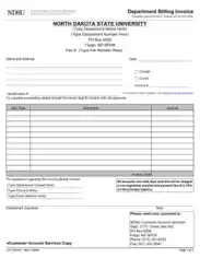 Ndsu Billing Invoice Form Template
