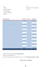 Free Download PDF Books, Blank Freelance Invoice Template