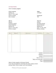 Freelance Invoice Excel Template