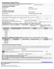 Generic Contractor Invoice Form Template