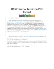 HVAC Service Invoice Template