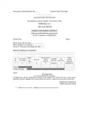 Contract Job Invoice Template