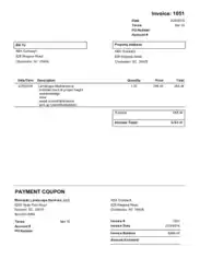 Lawn Care And Landscaping Invoice Sample Template