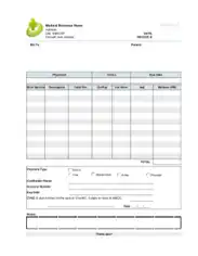 Medical Billing Invoice Free Template