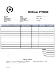 Free Download PDF Books, Medical Office Invoice Template