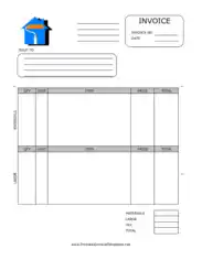 Free Download PDF Books, House Painting Service Invoice Sample Template