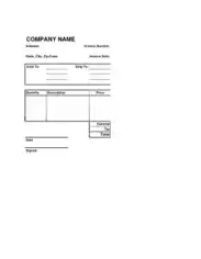 Free Download PDF Books, Personal Invoice To Company Template