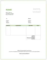 Photography Invoice Download Template