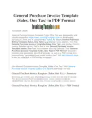 Free Download PDF Books, Blank Purchase Invoice Template