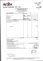 Laptop Purchase Invoice Template