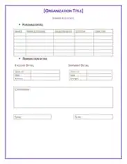 Purchase Details Invoice Template
