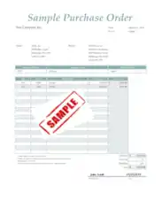 Sample Purchase Order Invoice Format Template