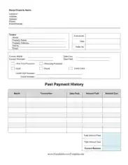 Simple Property Rent Invoice Sample Template