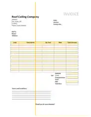 Free Download PDF Books, Sample Roofing Invoice Template