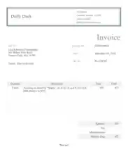 Free Download PDF Books, Photographer Sample Invoice Example Template
