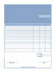 Sample Invoice For Service Rendered Template