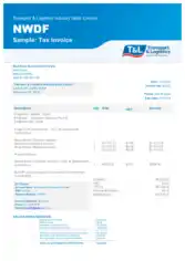 Printable Tax Invoice Example Template