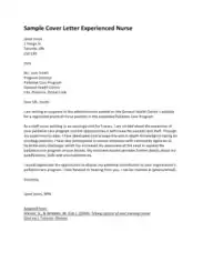 Cover Letter Experienced Nurse Template
