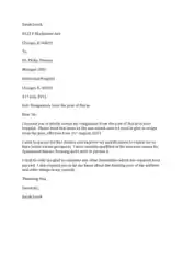 Nurse Resignation Letter Template