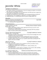 Entry Level RN Resume Example Template