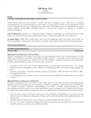 Free Download PDF Books, Experinced Registered Nurse Resume Template