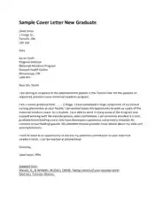 New Graduate Cover Letter Template