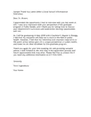 College Graduation Thank You Letter Template