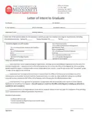 Letter of Intent Graduate School Template
