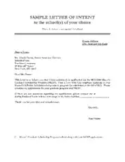 Free Download PDF Books, Sample Letter Of Intent For Graduate School Template