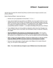 Free Download PDF Books, Blank  Affidavit Form Sample Template