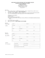Address Change Affidavit Form Template