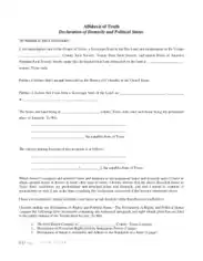 Free Download PDF Books, Affidavit Of Truth Notice Form Template