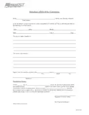 Notary Affidavit For Correction Form Template