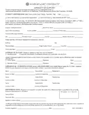 Affidavit Of Support Form Example Template
