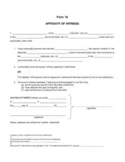 Free Download PDF Books, Sworn Witness Affidavit Form Template