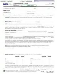 Tenancy Lease Agreement Form Template
