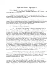 Non Disclosure Agreement Form for Employees Template