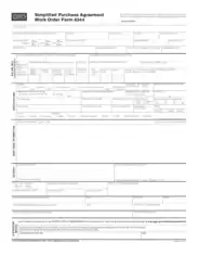 Simplified Purchase Agreement Work Order Form Template