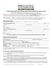 Meeting Room Rental Agreement and Reservation Form Template