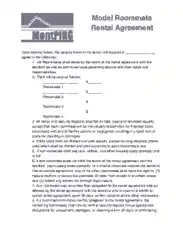 Free Download PDF Books, Roommate Rental Agreement Form in PDF Template