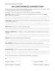 Free Download PDF Books, Off Campus Roommate Agreement Form Template