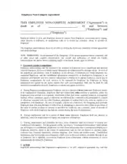 Employee Non Compete Agreement Form Free Template