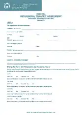 Residential Tenancy Agreement Form Free Template
