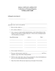 Free Download PDF Books, New Mexico Small Estate Affidavit Form Template