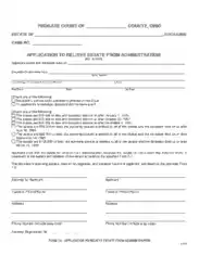 Free Download PDF Books, Ohio Small Estate Affidavit Form Template