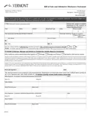 Vermont Vessel Bill Of Sale Form Template
