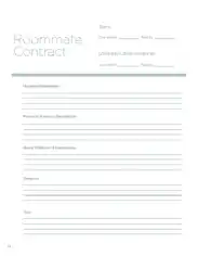 South Carolina Roommate Contract Form Template