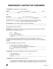 Free Download PDF Books, Independent Contractor Agreement Form Free Template