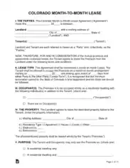Free Download PDF Books, Colorado Month To Month Lease Agreement Form Template