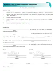 Florida Condo Lease Agreement Form Template